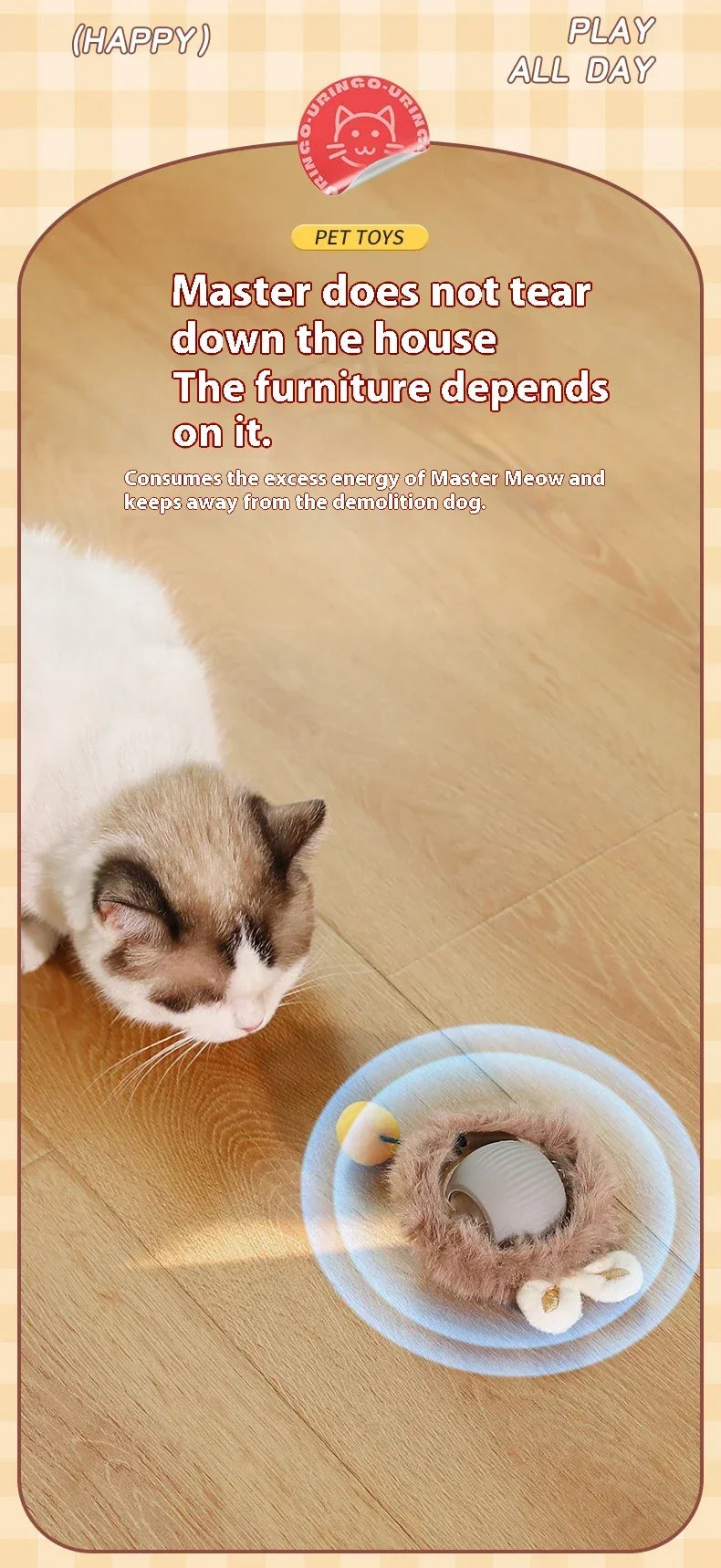 Interactive Electric Rolling Cat Ball Toy