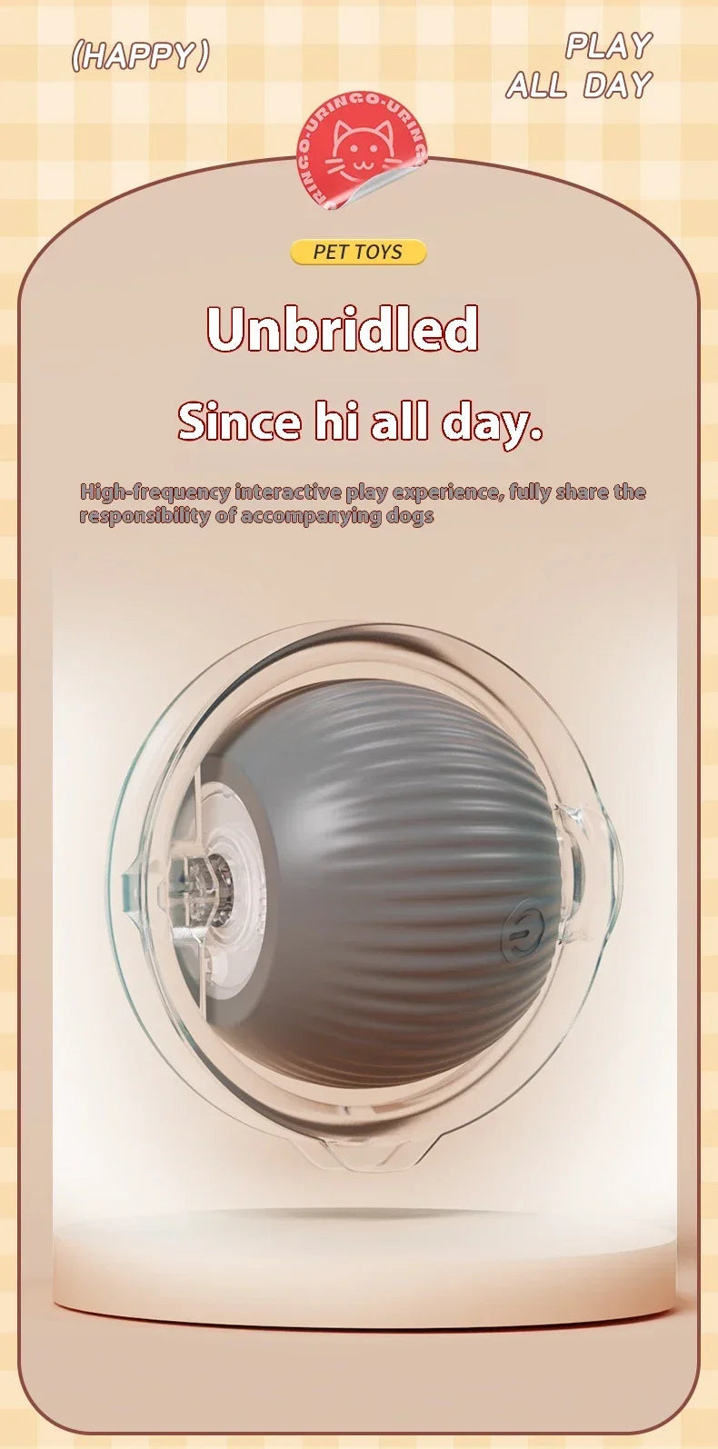 Interactive Electric Rolling Cat Ball Toy
