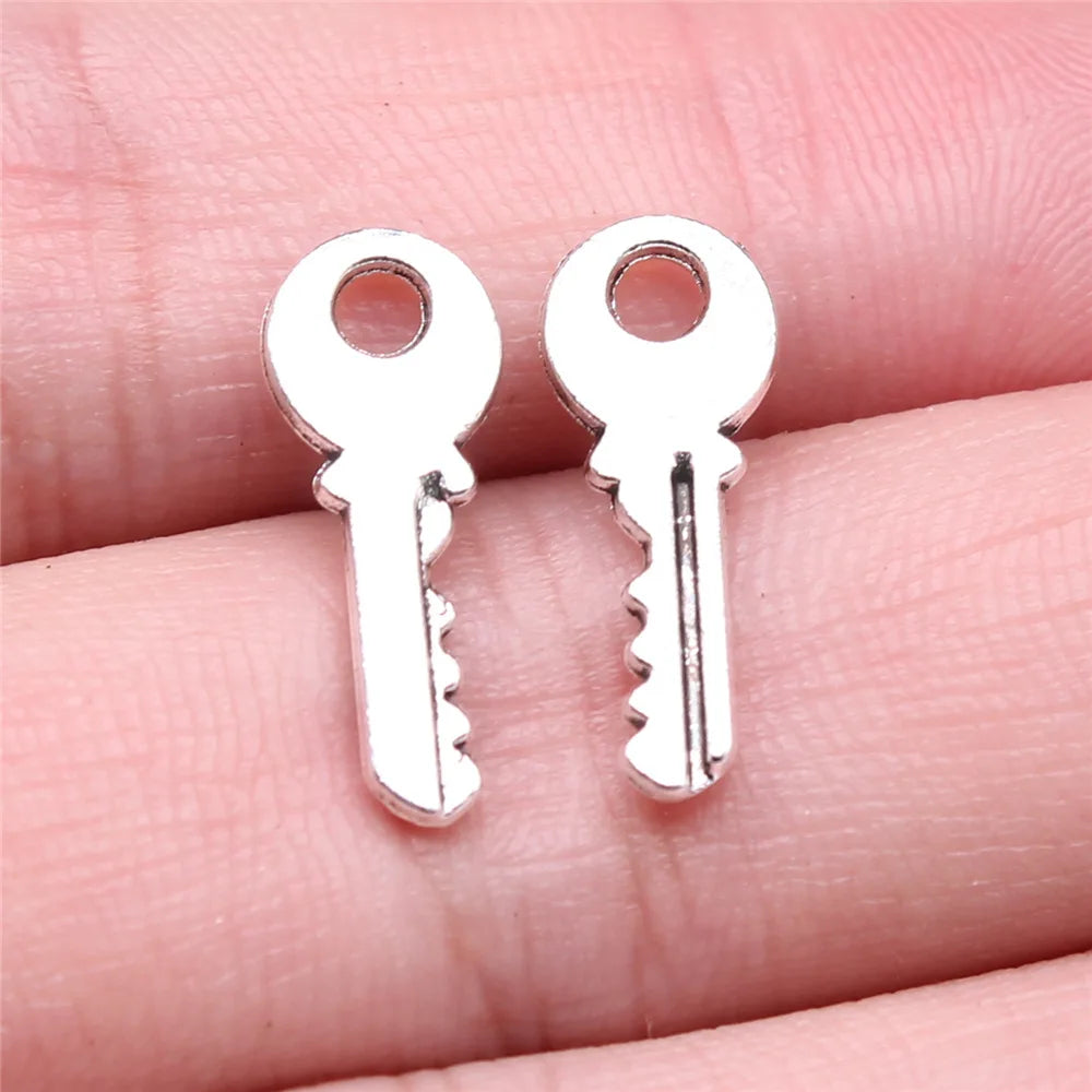 40pcs Irelia Vintage Zinc Alloy Key Charms - Cute Small Metal Pendants for DIY Jewelry Making and Crafts