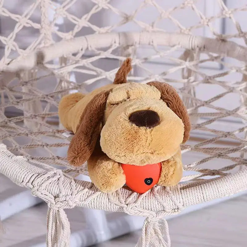 Dog Plush Toy with Heartbeat Simulator
