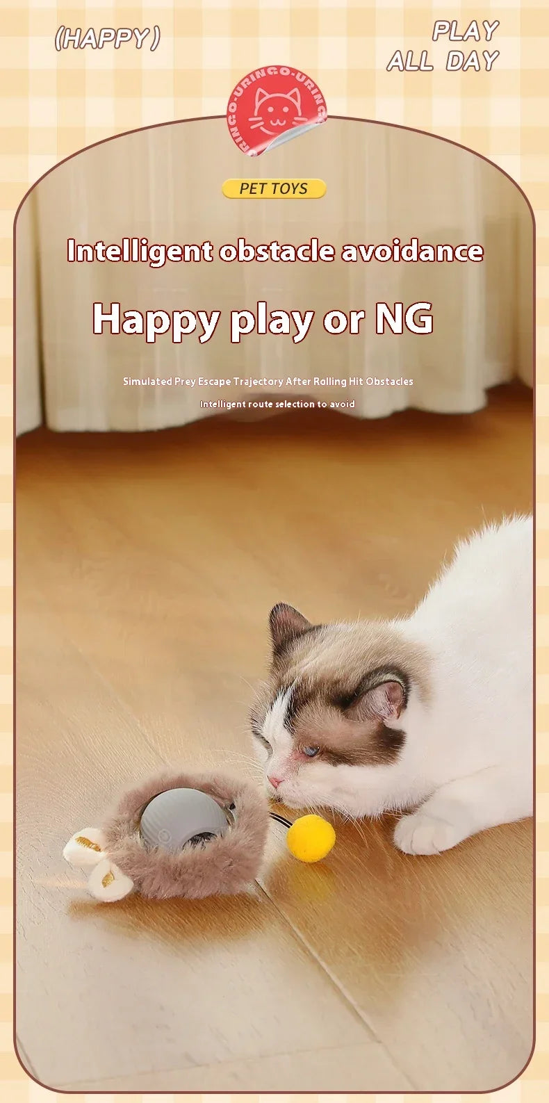 Interactive Electric Rolling Cat Ball Toy