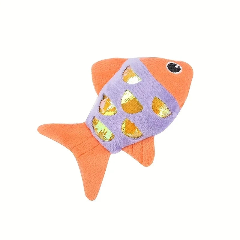 Colorful Fish Crinkle Plush Cat Toy