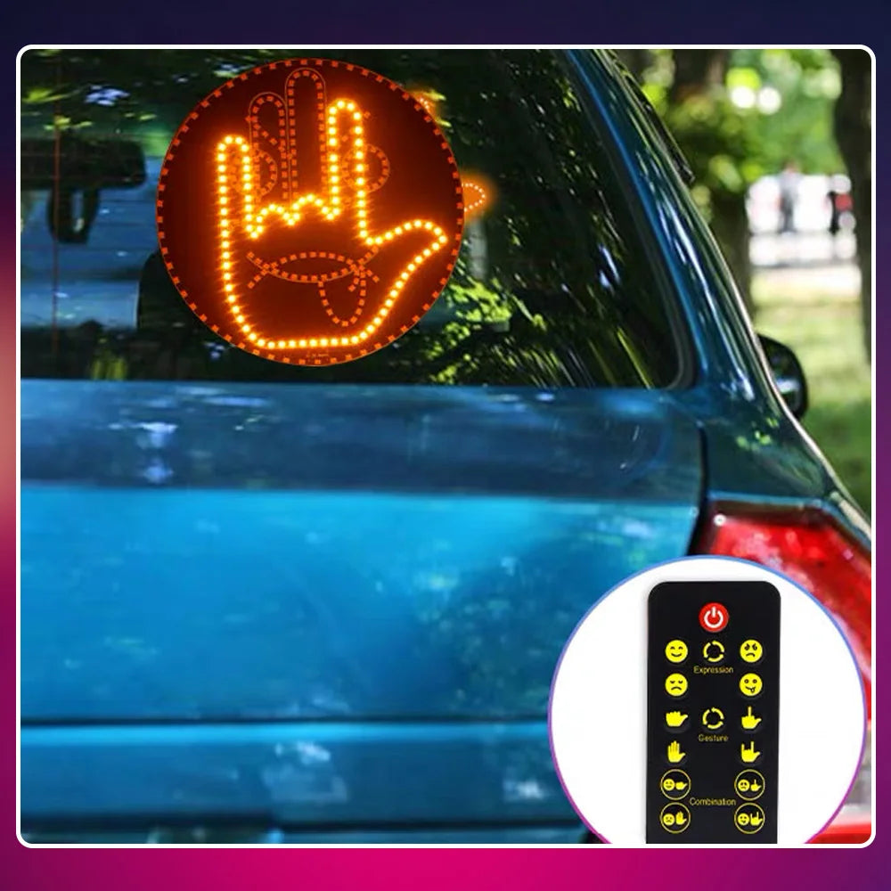 LED Emoji Car Window Light | Fun Birthday & Graduation Gift with Remote Control