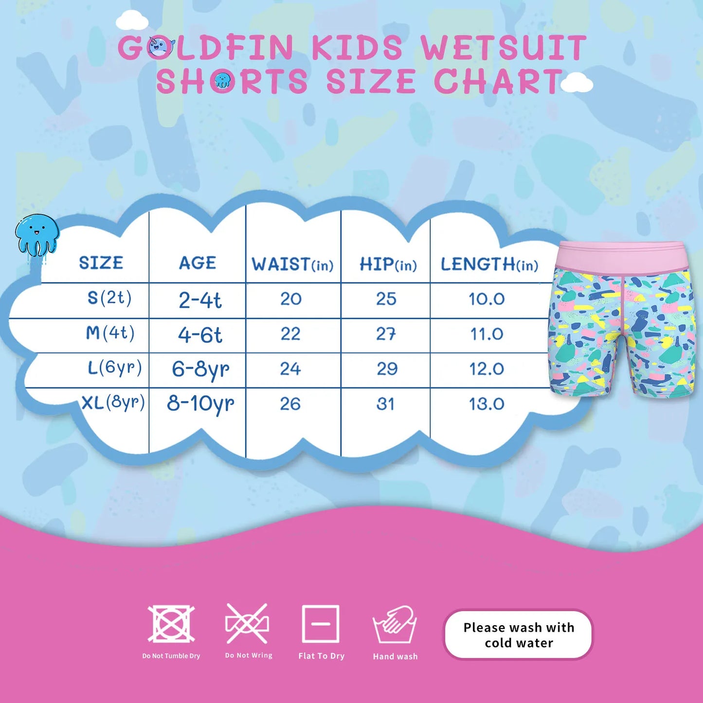 Kids Thermal Wetsuit Shorts 2mm | Boys Girls Water Sports Swimwear