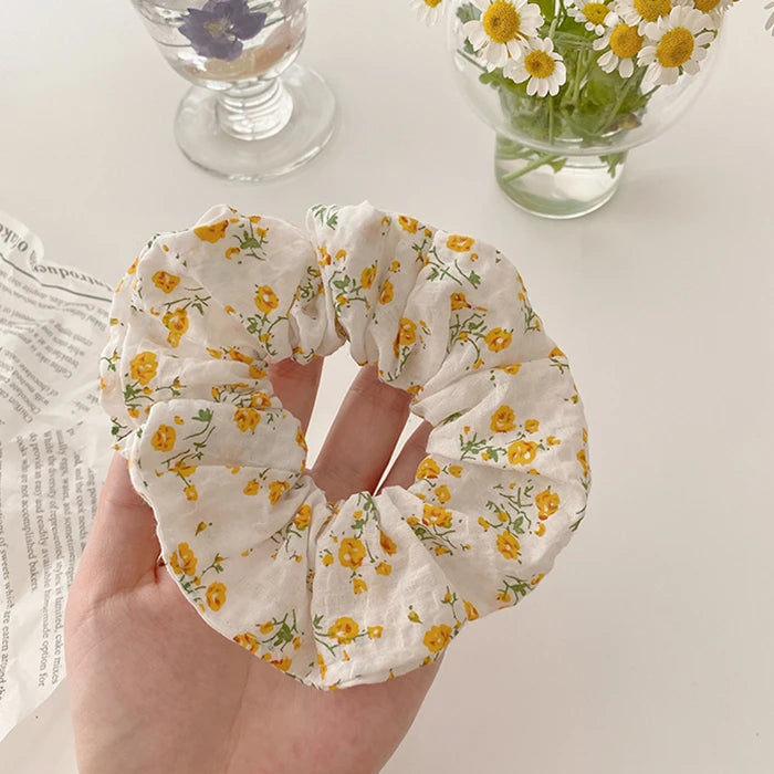 10-Piece Small Fresh Crushed Lattice Hair Bands - Fashion Cloth Hair Ties with Cute Mori Girl Style