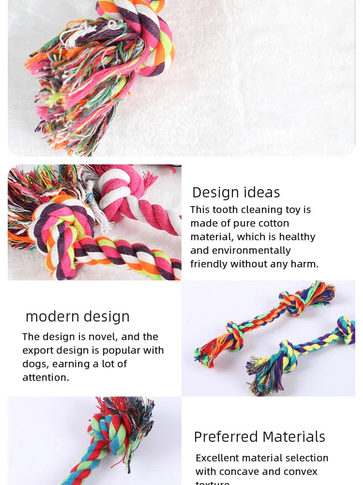 Dog Cotton Rope Chew Toy - Random Color