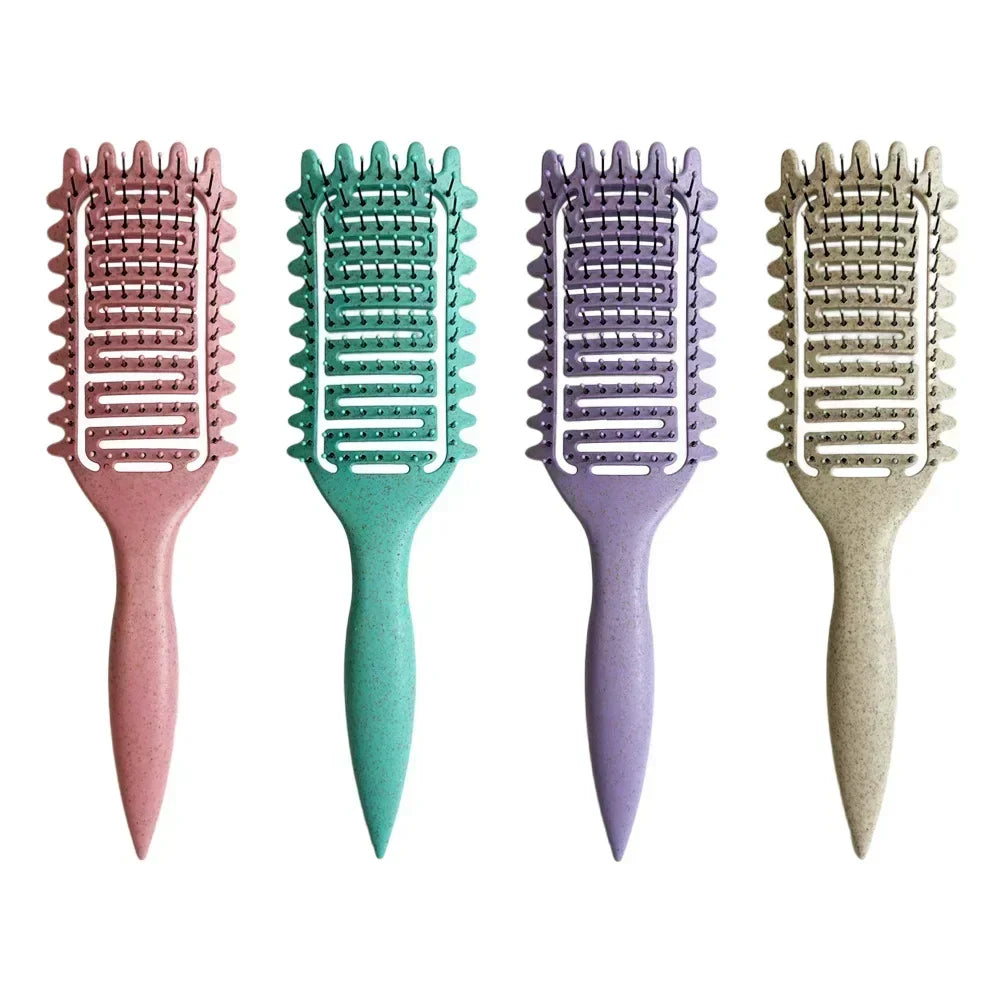 3-in-1 Curl Define Styling Brush - Hollow Out Detangling Hair Brush for Shaping & Defining Curls