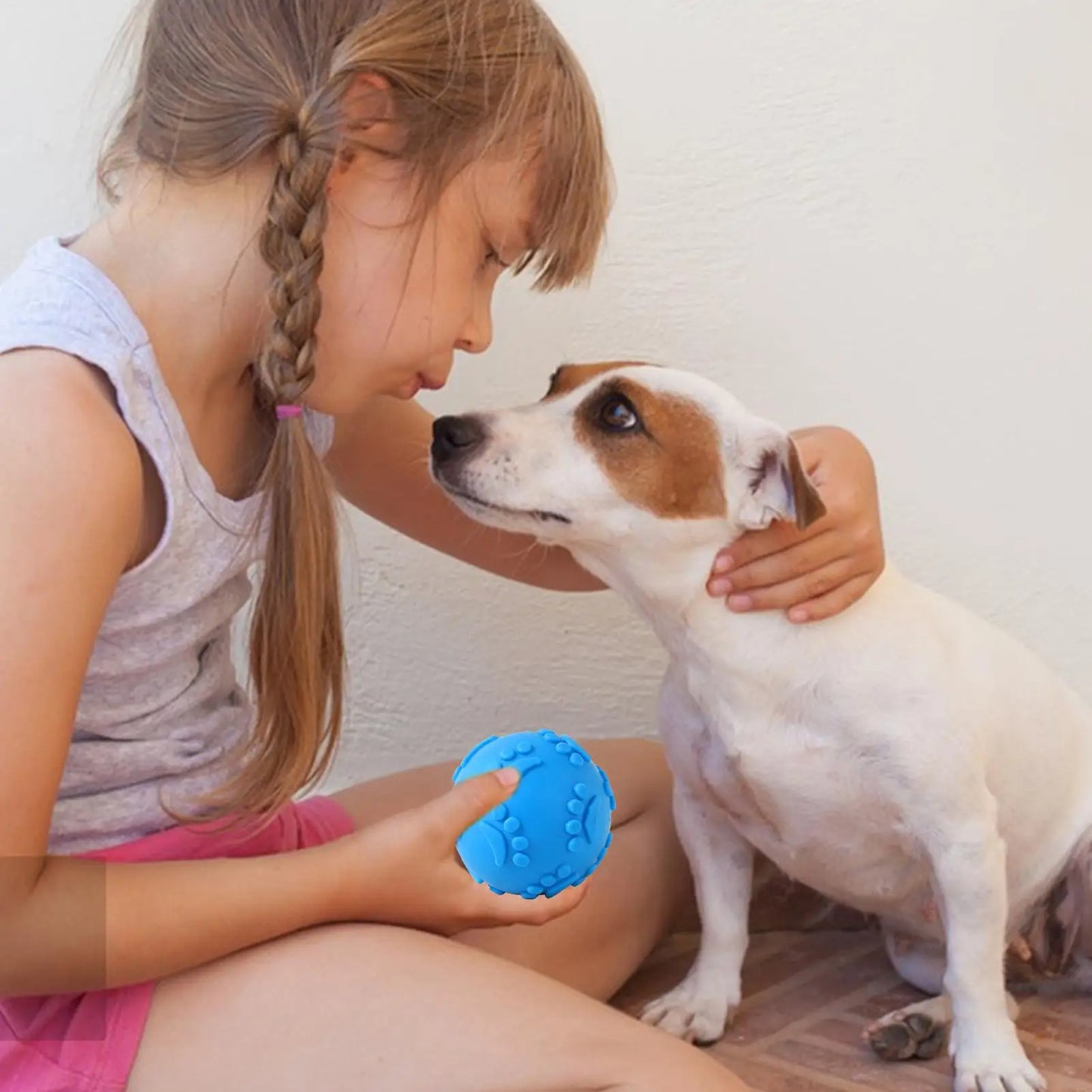 Indestructible Squeaky Dog Ball Toy - Latex Material