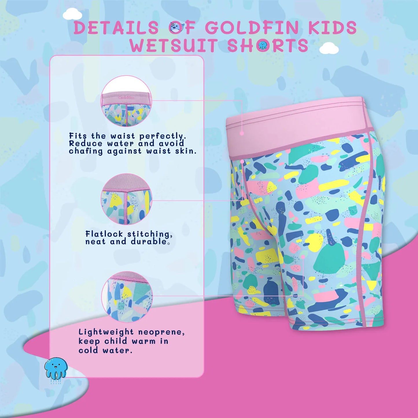 Kids Thermal Wetsuit Shorts 2mm | Boys Girls Water Sports Swimwear