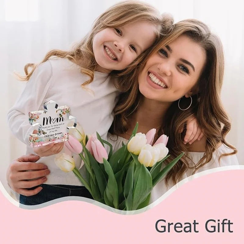 Engraved Acrylic Puzzle Piece | Heartfelt Gift for Mom for Any Occasion