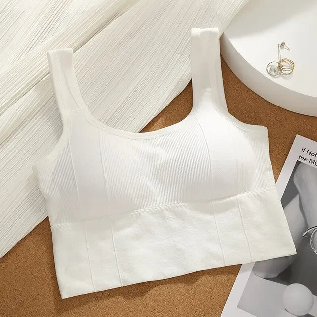 Women's Breathable Sports Bra - Seamless Yoga Fitness Top with Push Up Support