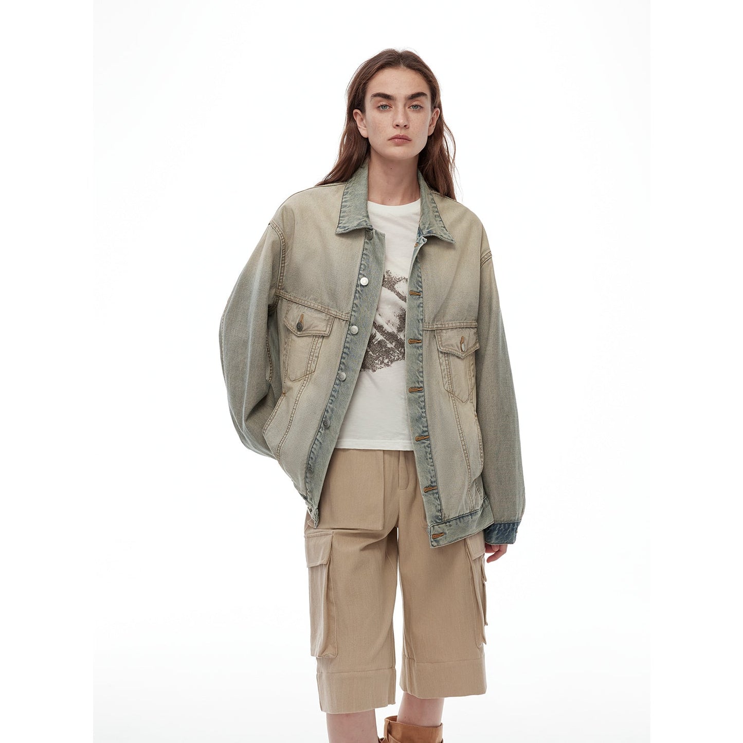 Vintage Reversible Denim Jacket – Inspired Streetwear Look