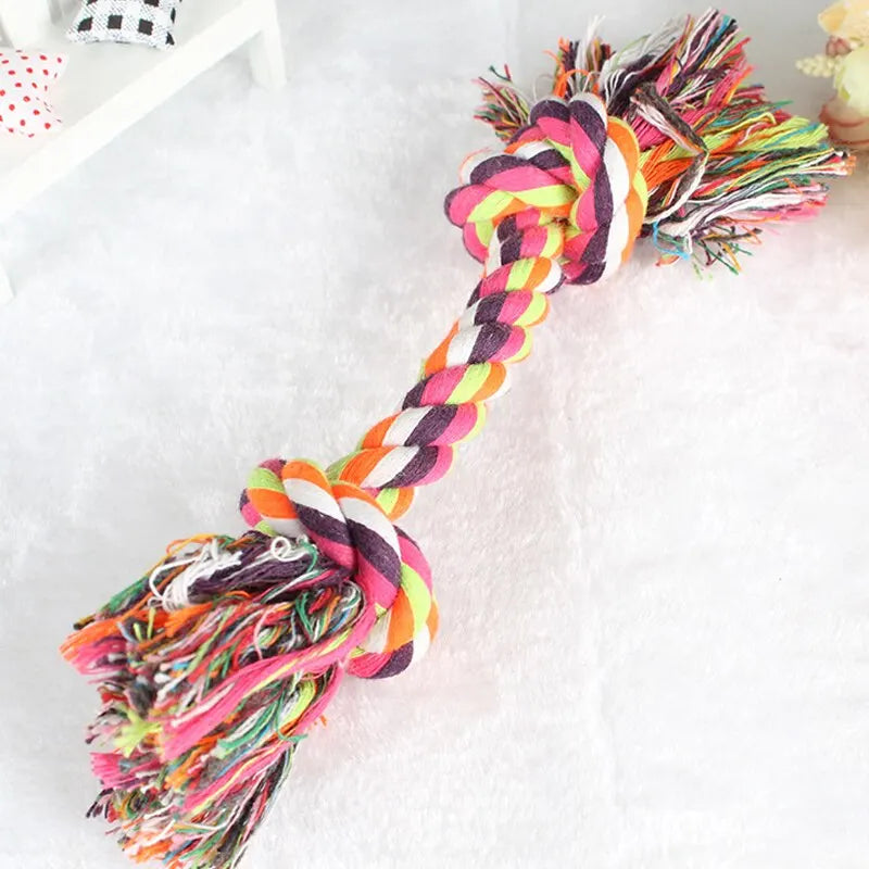 Dog Cotton Rope Chew Toy - Random Color
