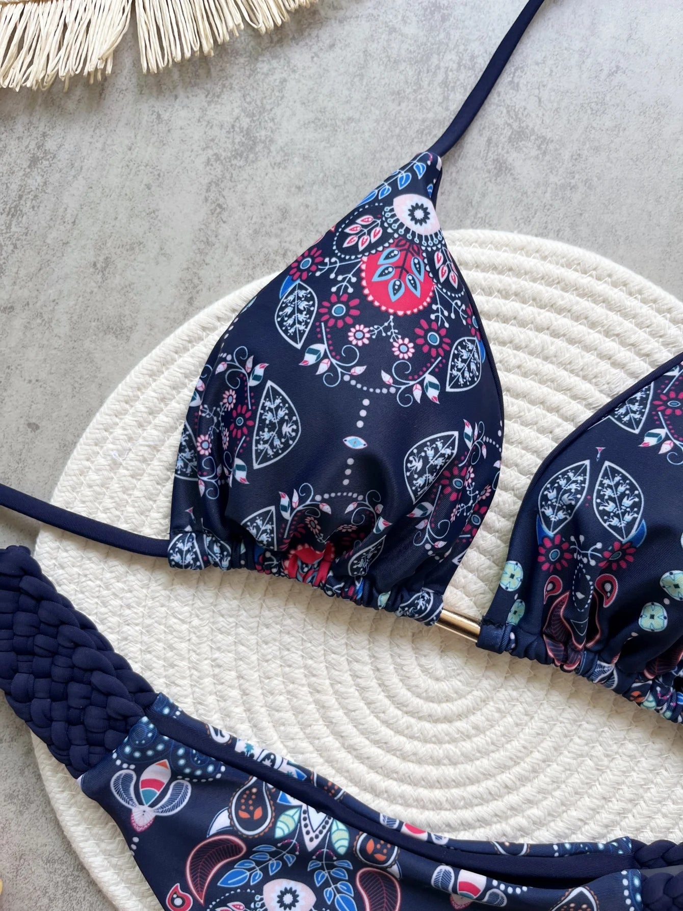 Print Halter Mini High Cut Bikini Women Two-Piece Swimwear Set