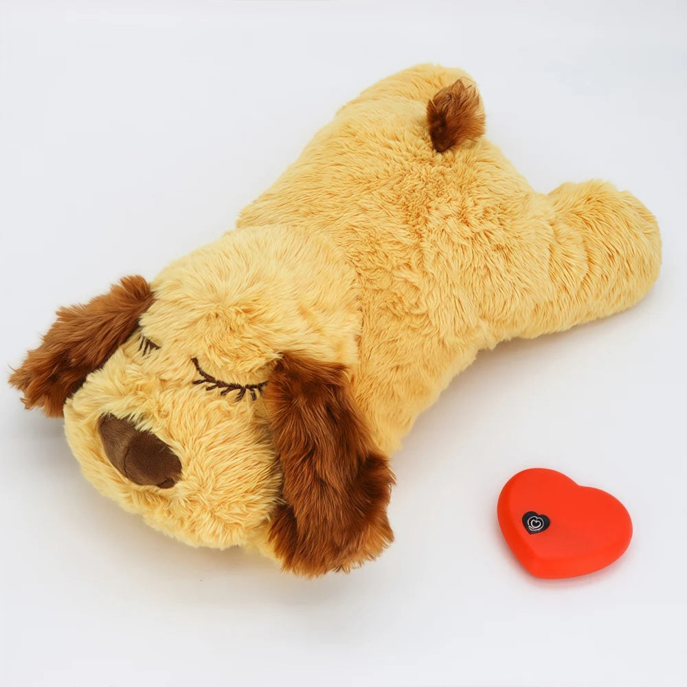 Dog Plush Toy with Heartbeat Simulator