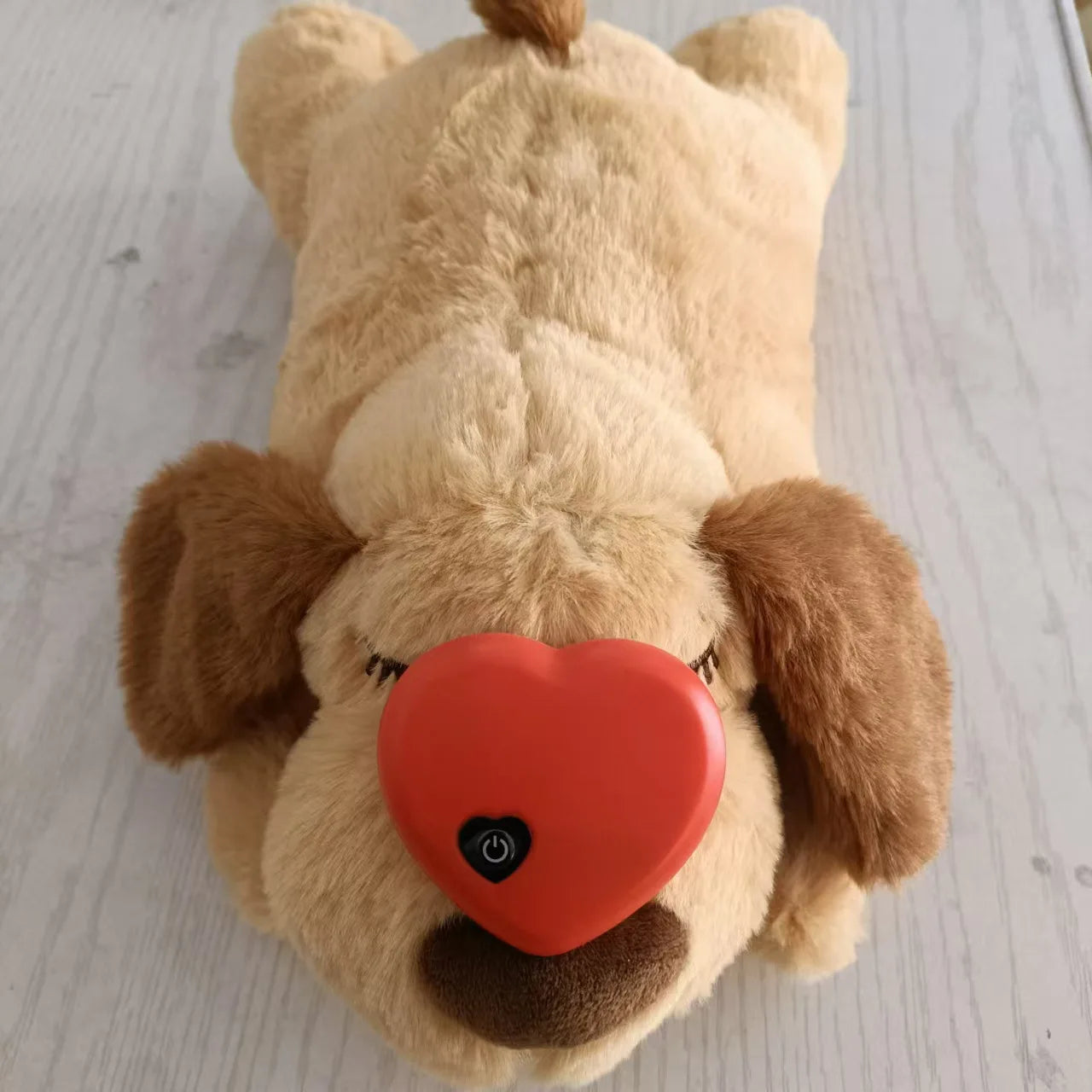 Dog Plush Toy with Heartbeat Simulator
