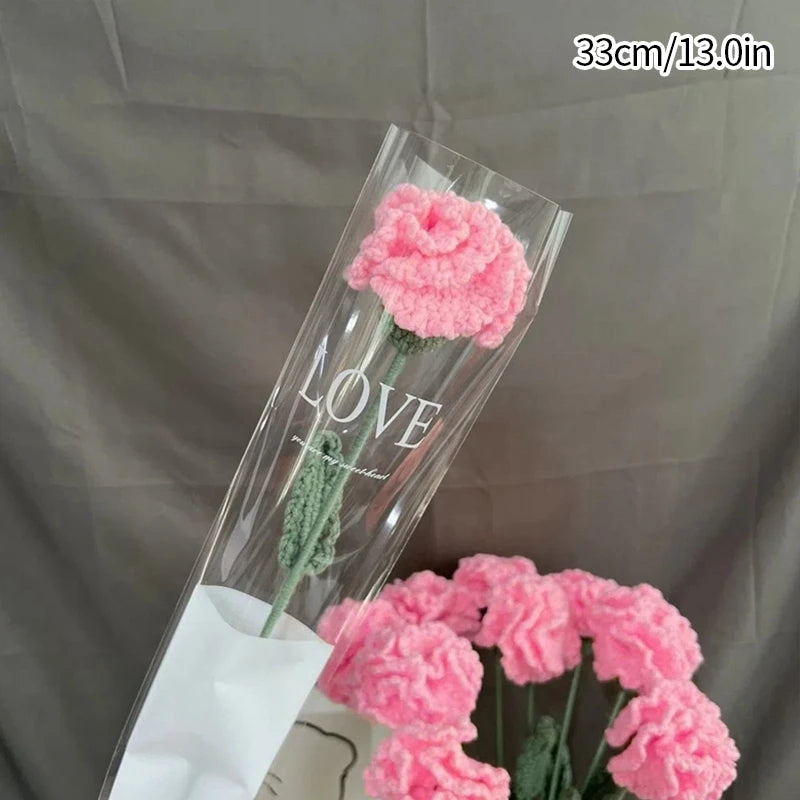 Handcrafted Crochet Tulip Flower - Artificial Woven Tulip for Home Decoration, Weddings & Mother's Day Gifts