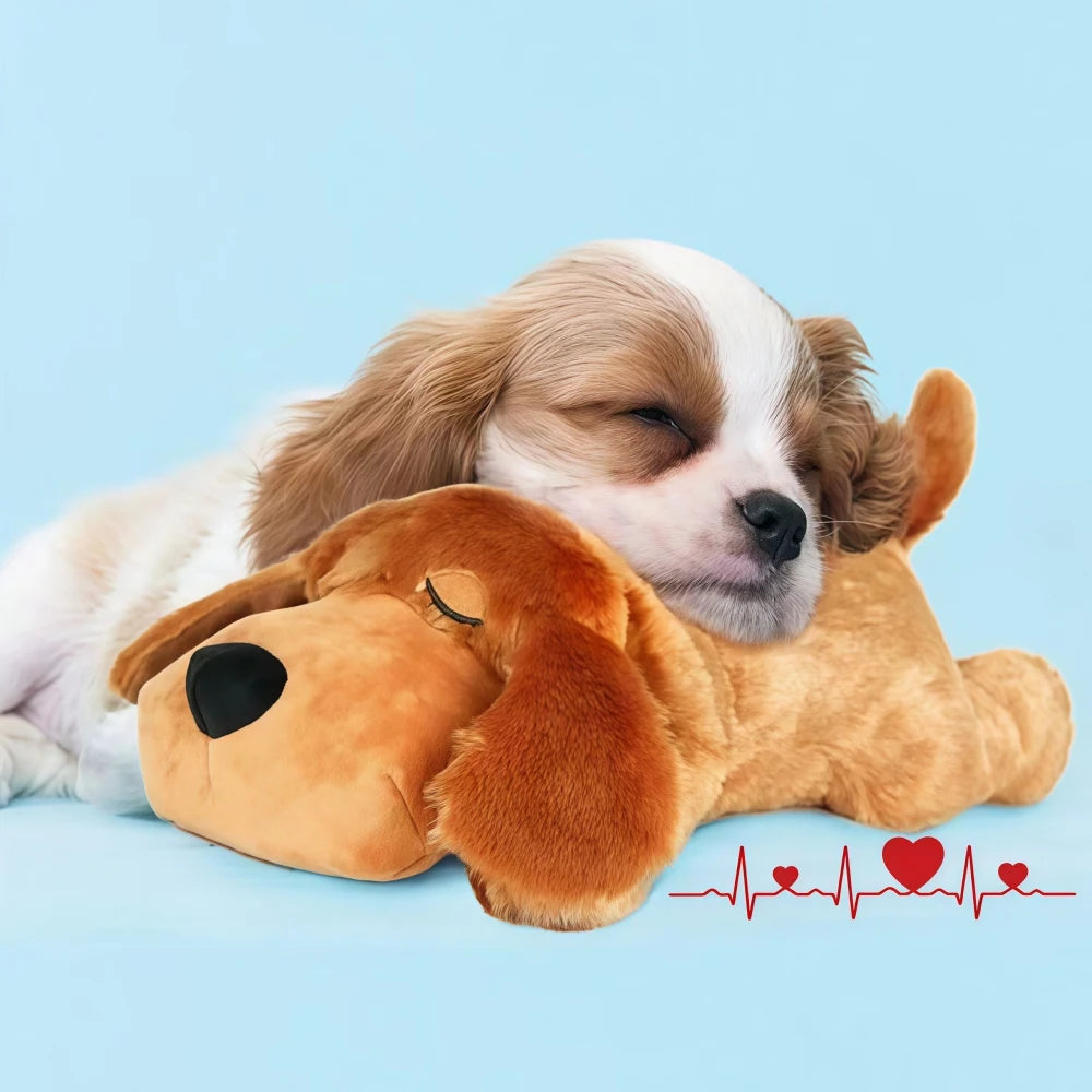 Dog Plush Toy with Heartbeat Simulator