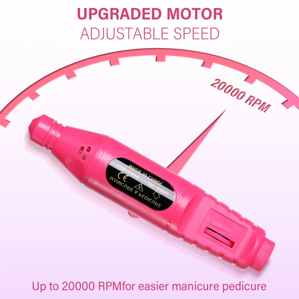 6-in-1 Electric Nail Drill Kit - Professional Manicure Machine with Portable File Tools