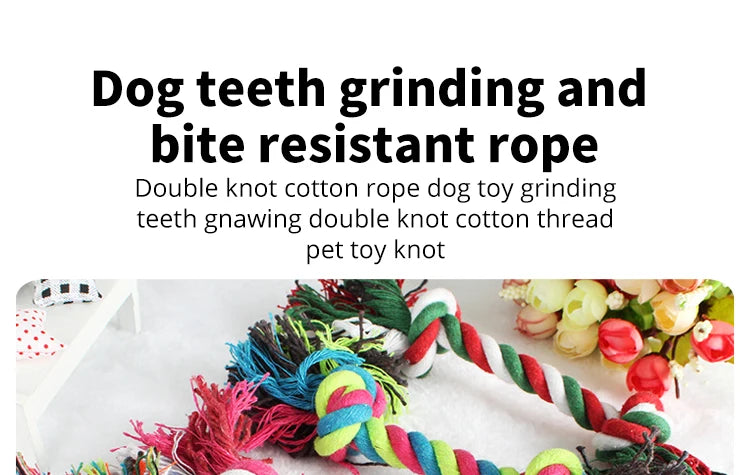 Dog Cotton Rope Chew Toy - Random Color