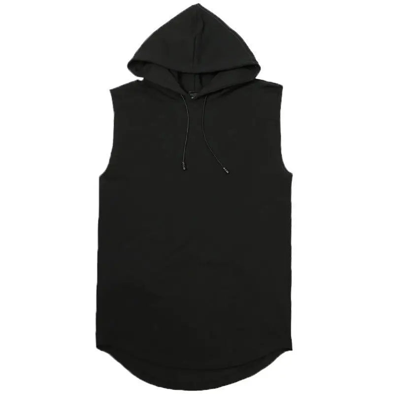 Men's Solid Color Tank Top Vest - Sleeveless Hooded Hip Hop T-Shirt | Unisex Summer Workout Tee