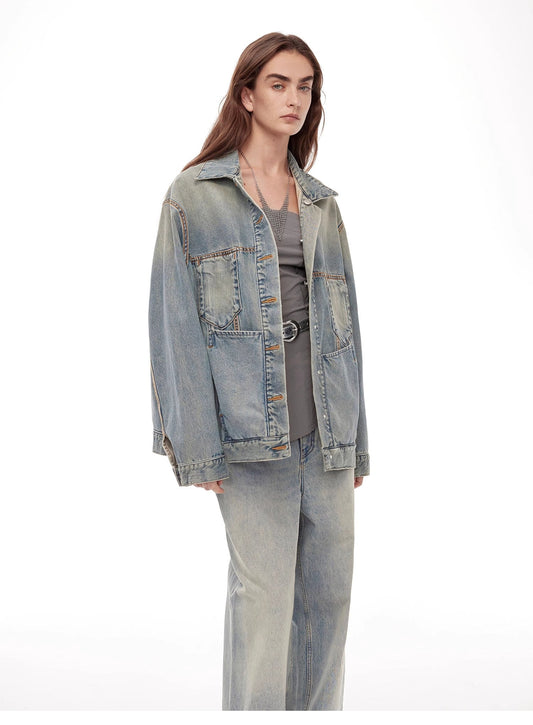 Vintage Reversible Denim Jacket – Inspired Streetwear Look