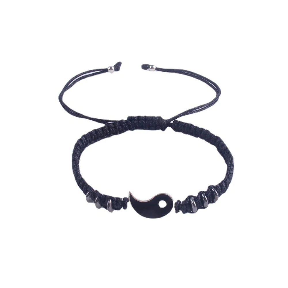 2022 New Best Friend Bracelets - Matching Yin Yang Adjustable Cord Bracelet Set for BFF, Couples & Relationships