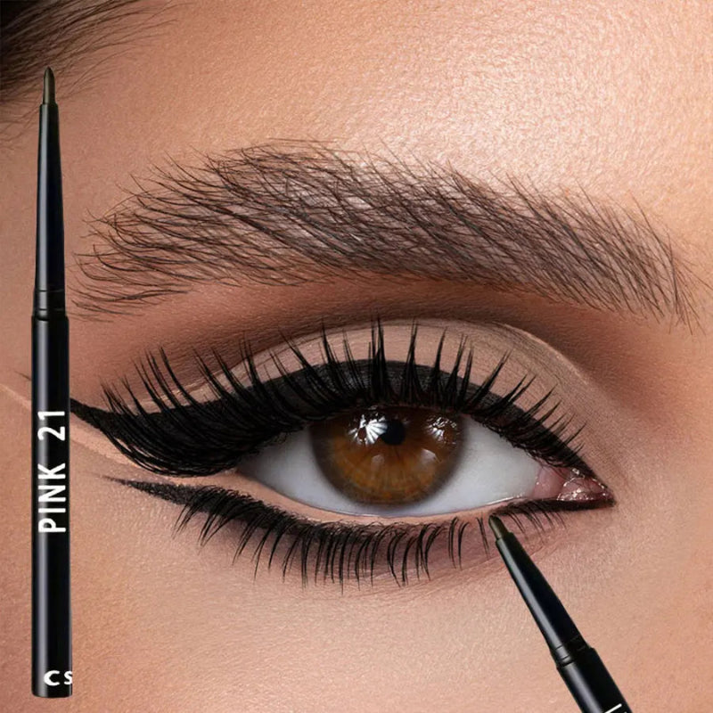 3-Pack Waterproof Black Eyeliner Pencils - Smudge-Proof, Long-Lasting Eye Makeup for Beginners & Pros