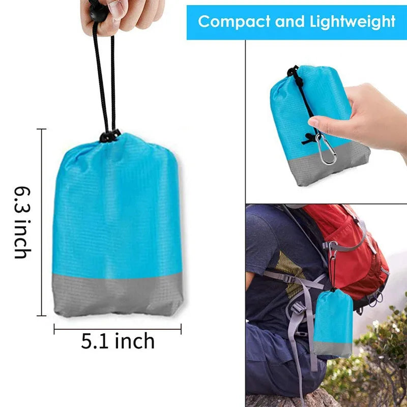 2x2.1m Waterproof Beach Blanket | Portable Sand-Free Picnic Mat with Anchors