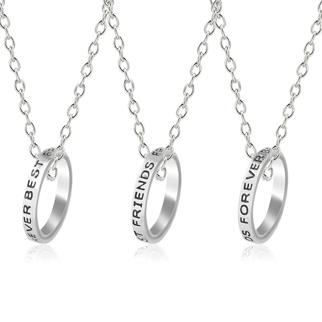 Fashion Best Friends Honey Love Couple Pendant Necklace Set - Broken Heart BFF Friendship Jewelry Gift (2 Pcs)