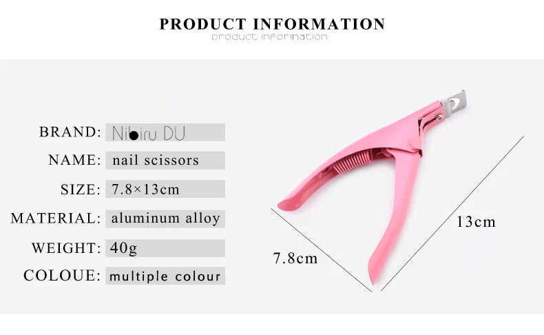 Professional Fake Nail Cutter - U Type Acrylic Nail Edge Trimmer