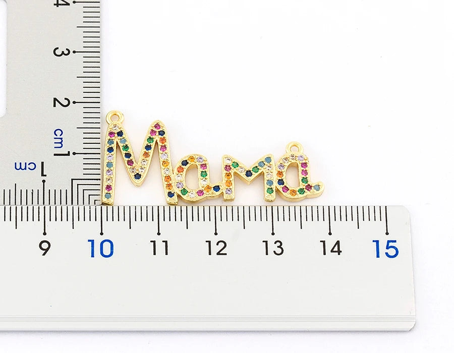 Elegant "MAMA" Cubic Zirconia Pendant Necklace | Perfect Mother's Day Jewelry Gift