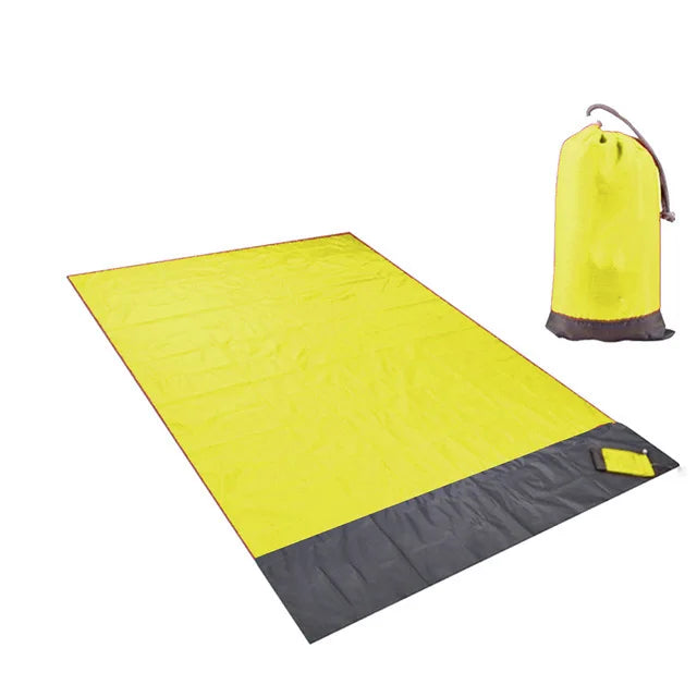 200cm Anti-Sand Beach Blanket | Oversized Quick-Dry Picnic Mat with Wind-Proof Pockets