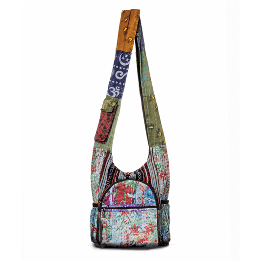 Vintage Patchwork Boho Hobo Bag – Handmade in Nepal