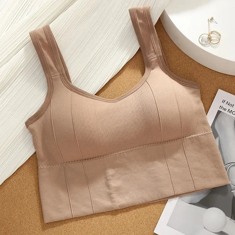 Women's Breathable Sports Bra - Seamless Yoga Fitness Top with Push Up Support