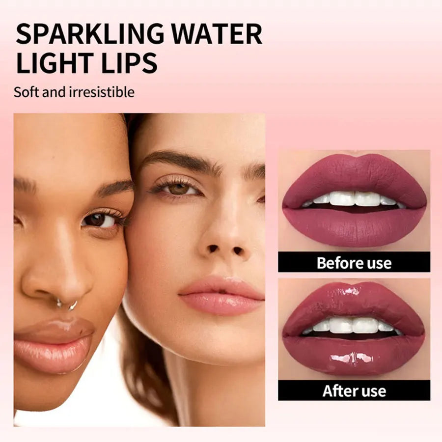 Julystar Crystal Clear Jelly Lip Oil - Moisturizing Glass Lip Gloss with Fruit Scent & Hydrating Formula
