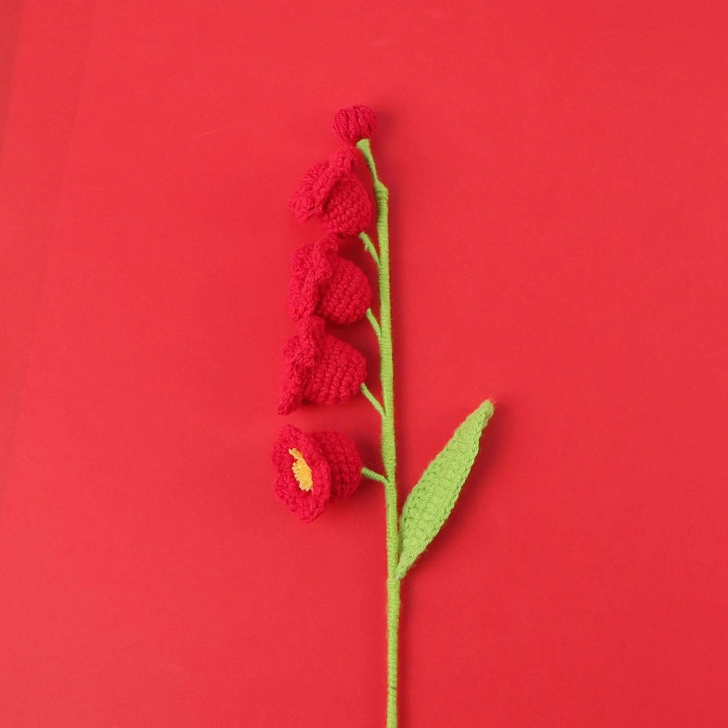 Illuminated Crochet Bell Orchid | Handmade Potted Flower Decoration