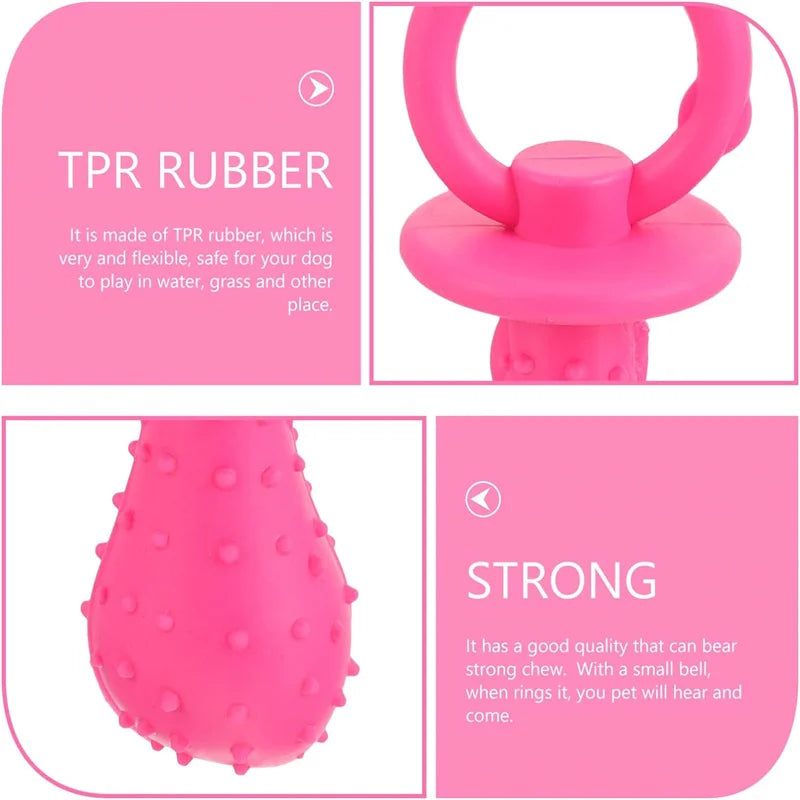 Rubber Pacifier Dog Chew Toy