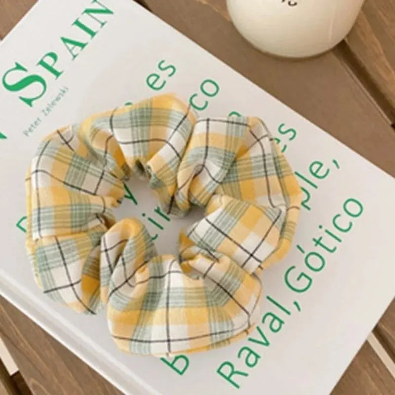 10-Piece Small Fresh Crushed Lattice Hair Bands - Fashion Cloth Hair Ties with Cute Mori Girl Style