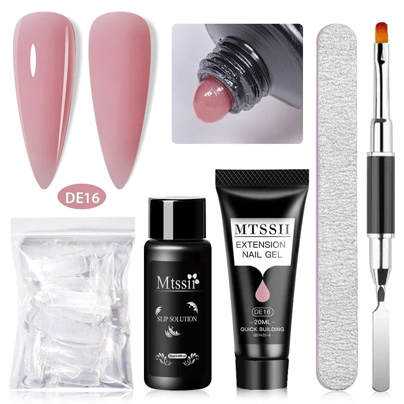 20ml Extension Nail Gel Kit - Quick Building UV/LED Gel Polish Set for Nail Art