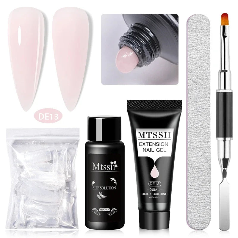 20ml Extension Nail Gel Kit - Quick Building UV/LED Gel Polish Set for Nail Art