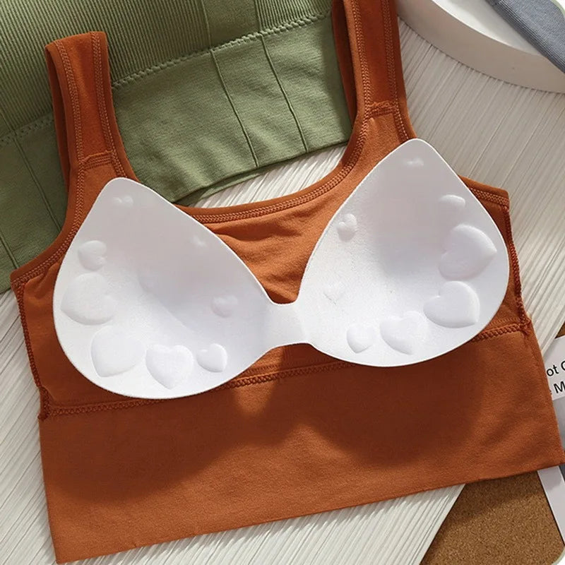 Women's Breathable Sports Bra - Seamless Yoga Fitness Top with Push Up Support