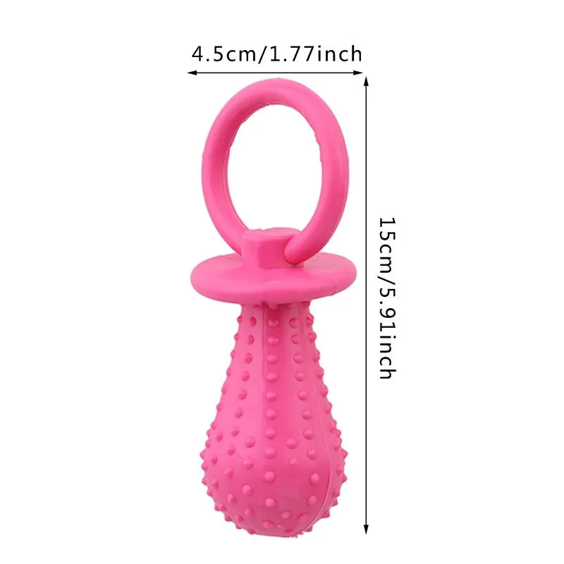 Rubber Pacifier Dog Chew Toy