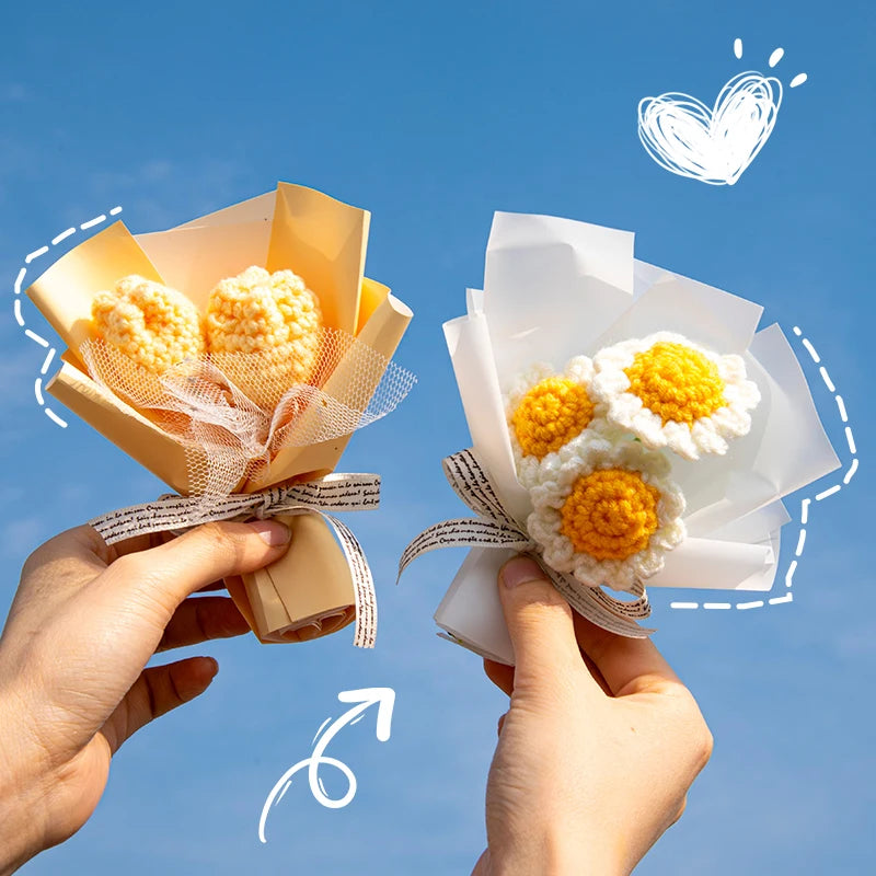 Handcrafted Mini Crochet Flower Bouquet | Perfect Gift for All Occasions
