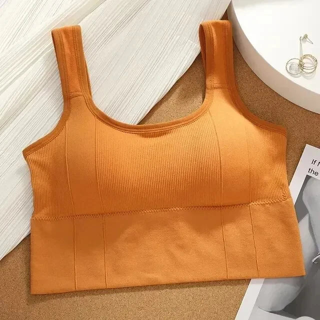 Women's Breathable Sports Bra - Seamless Yoga Fitness Top with Push Up Support