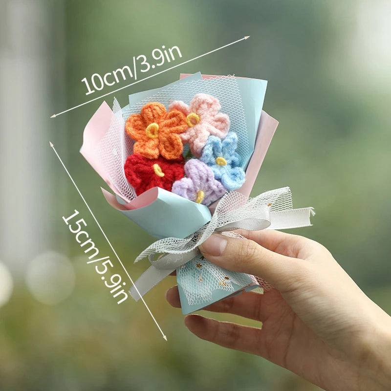 Handcrafted Mini Crochet Flower Bouquet | Perfect Gift for All Occasions