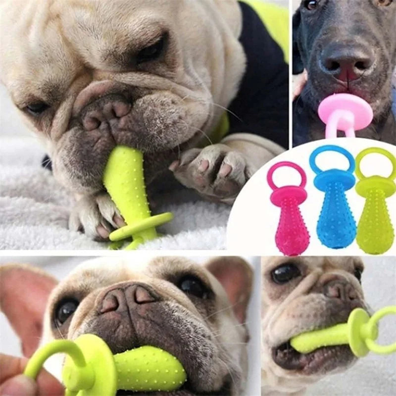 Rubber Pacifier Dog Chew Toy