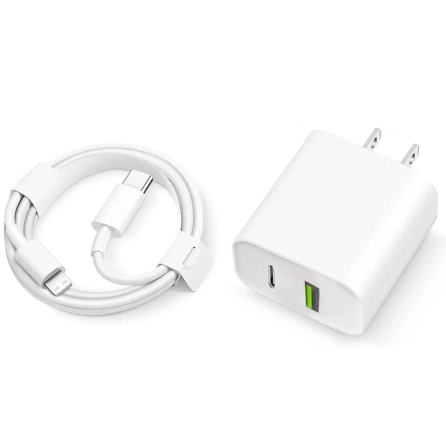20W Fast Charger for iPhone 14/13/12/11 Pro Max - USB-C PD Fast Charging Cable & Adapter Set