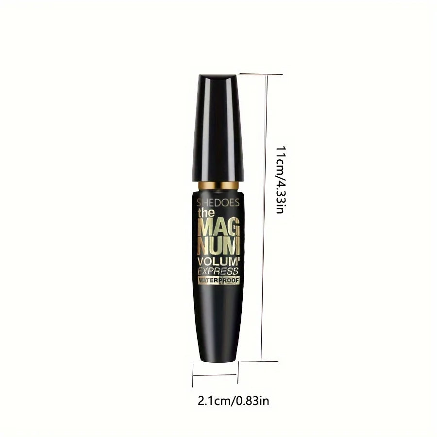 4D Black Mascara - Thickening, Lengthening & Curling Liquid Fiber Mascara for Dramatic Lashes