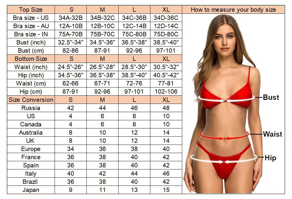 S - XL Colorful Strappy Halter Bikini Women Swimwear Two-Piece Set